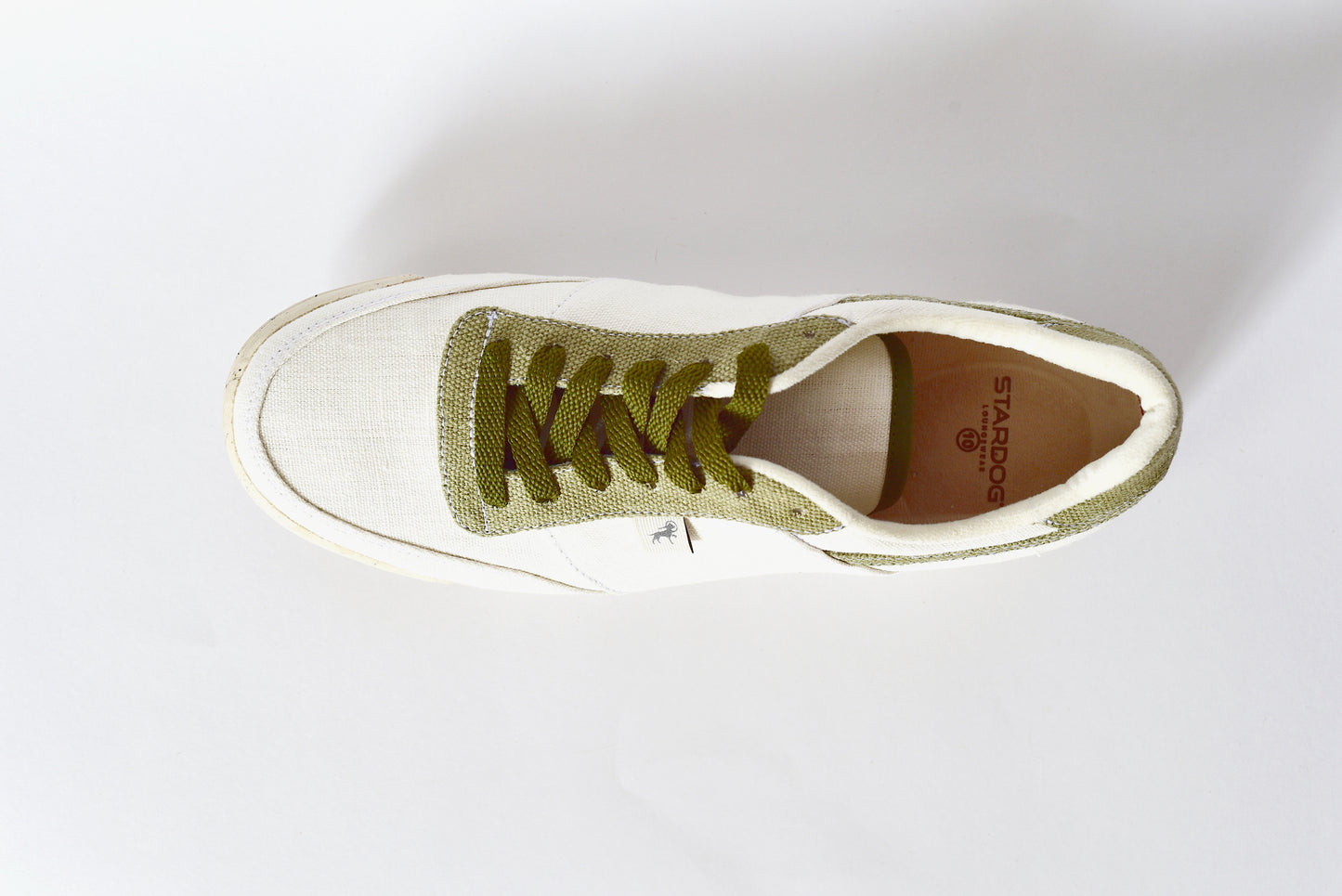 Men's Expedition Organic Hemp Canvas Lace-Up Sneaker White/Green