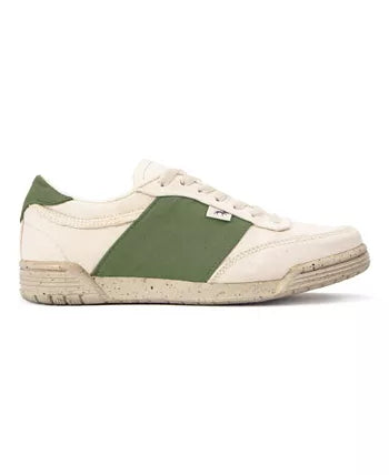 Women's Expedition Organic Hemp Canvas Lace-Up Sneaker White/Green