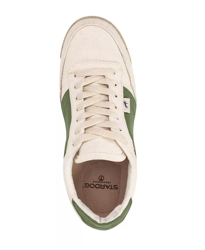 Women's Expedition Organic Hemp Canvas Lace-Up Sneaker White/Green