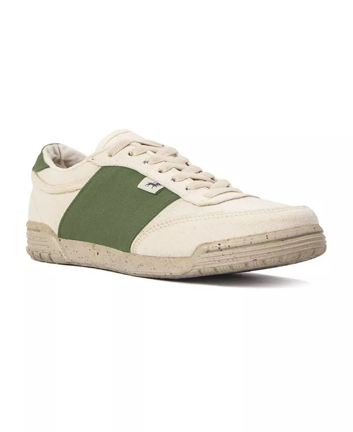 Women's Expedition Organic Hemp Canvas Lace-Up Sneaker White/Green