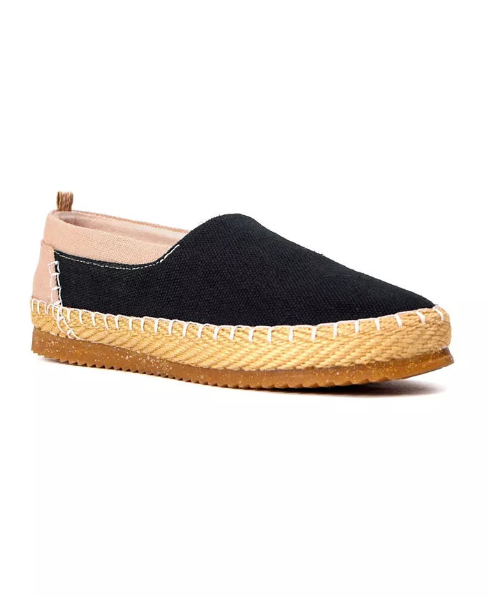 Women's Clementine Slip-On Organic Hemp Canvas Espadrille-Inspired Shoes Charcoal