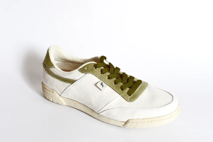 Men's Expedition Organic Hemp Canvas Lace-Up Sneaker White/Green