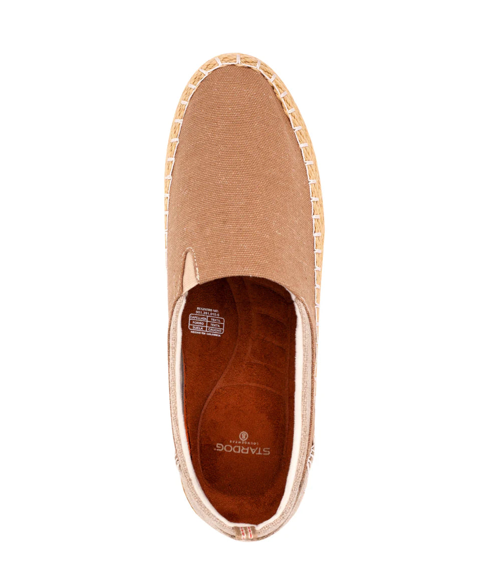 Women's Clementine Slip-On Organic Hemp Canvas Espadrille-Inspired Shoes Tan