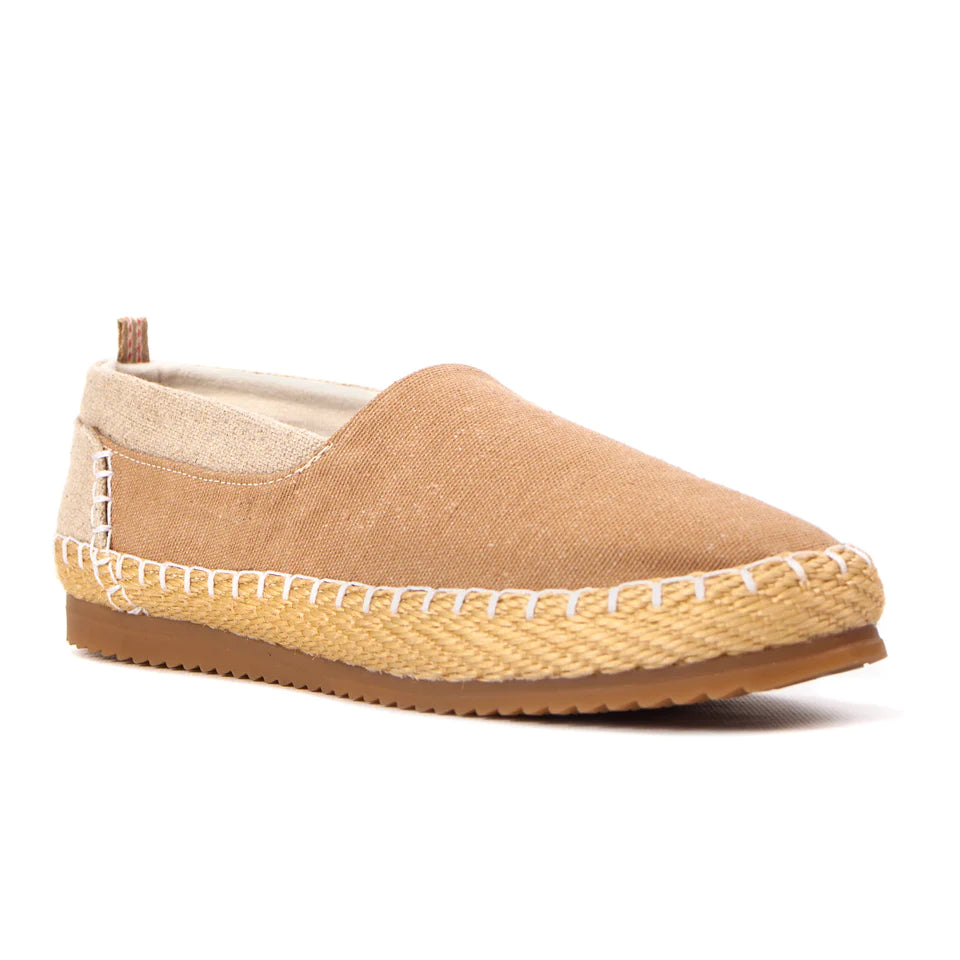 Women's Clementine Slip-On Organic Hemp Canvas Espadrille-Inspired Shoes Tan